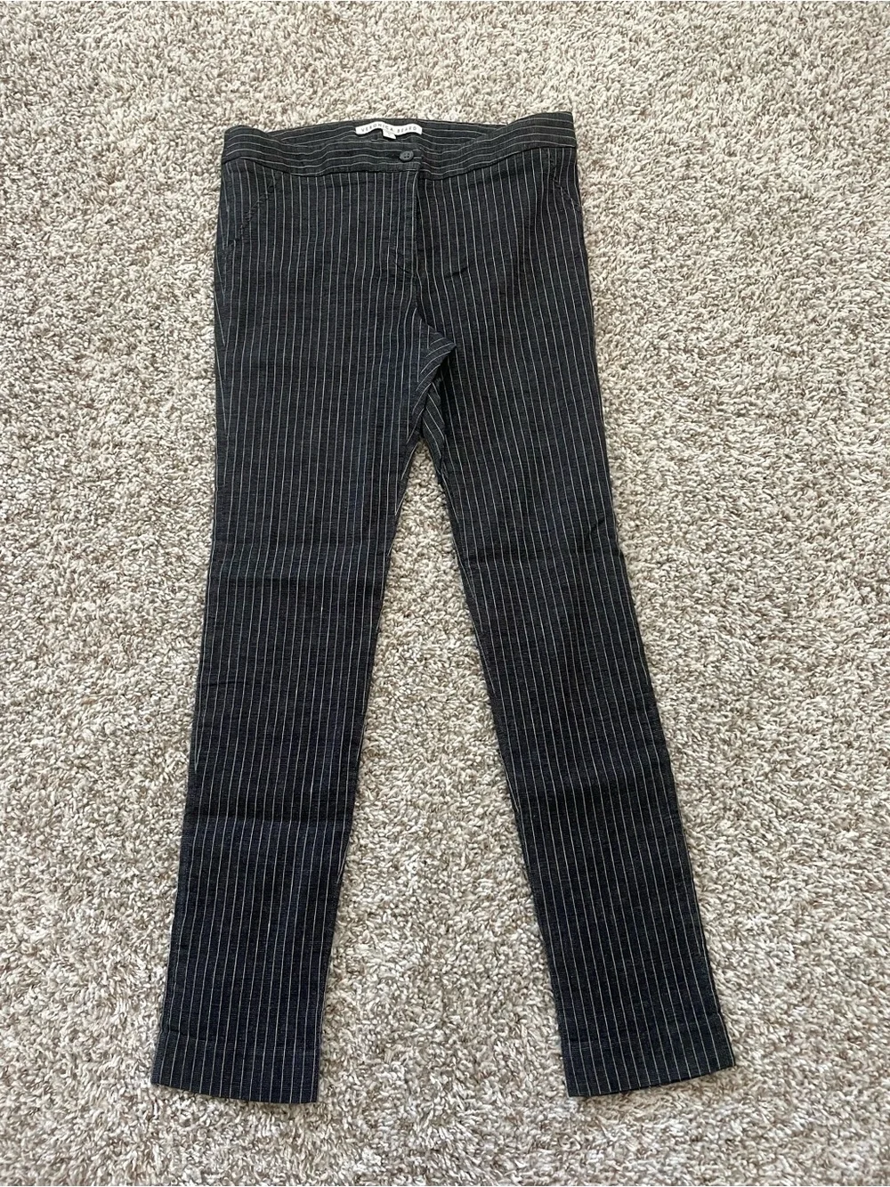 Veronica Beard Linen Blend Pinstripe Pants Women’s Size 6